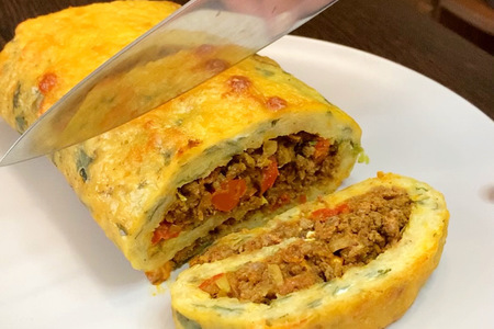 Картофельный рулет с говяжьим фаршем Картофельный рулет с говяжьим фаршем
