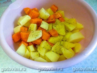 Баранина в рукаве, запеченная с овощами Баранина в рукаве, запеченная с овощами