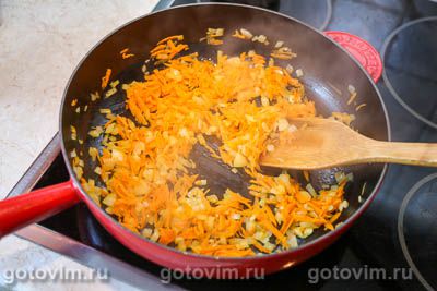 Макароны с мясом на сковороде (без варки)