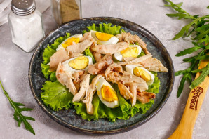 ПП салат с курицей и кукурузой